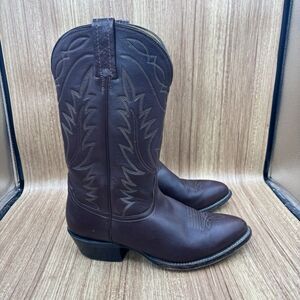 NOCONA Mens 1752027403 Size‎ 9 EE Brown Deertan Cowboy Western Boot Made in USA